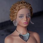 Pixie Curly 13x1 Lace Front Human Hair Wig - Short Bouncy Curls - WigWonders
