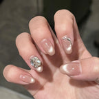 Everyday Nail Art Press-On Nails, 32 Designs — Rose Shimmer Crystal