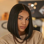 Silky Straight 4x4 Lace Bob Human Hair Wig Pre-Plucked - WigWonders