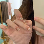 Everyday Nail Art Press-On Nails, 32 Designs — Warm Champagne Gold Glitter