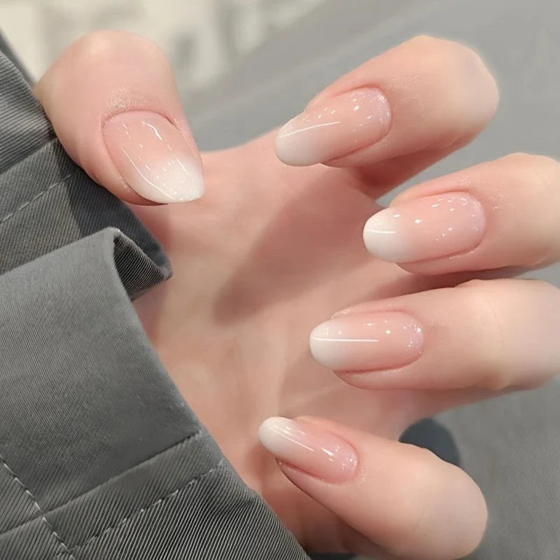 Everyday Nail Art Press-On Nails, 32 Designs — Apricot Nude Ombre