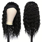 Synthetic Kinky Curly Headband Wig Long Length - WigWonders