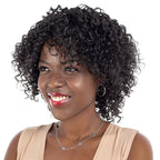Synthetic Short Curly Afro Wig 9in - 1B/4 - WigWonders