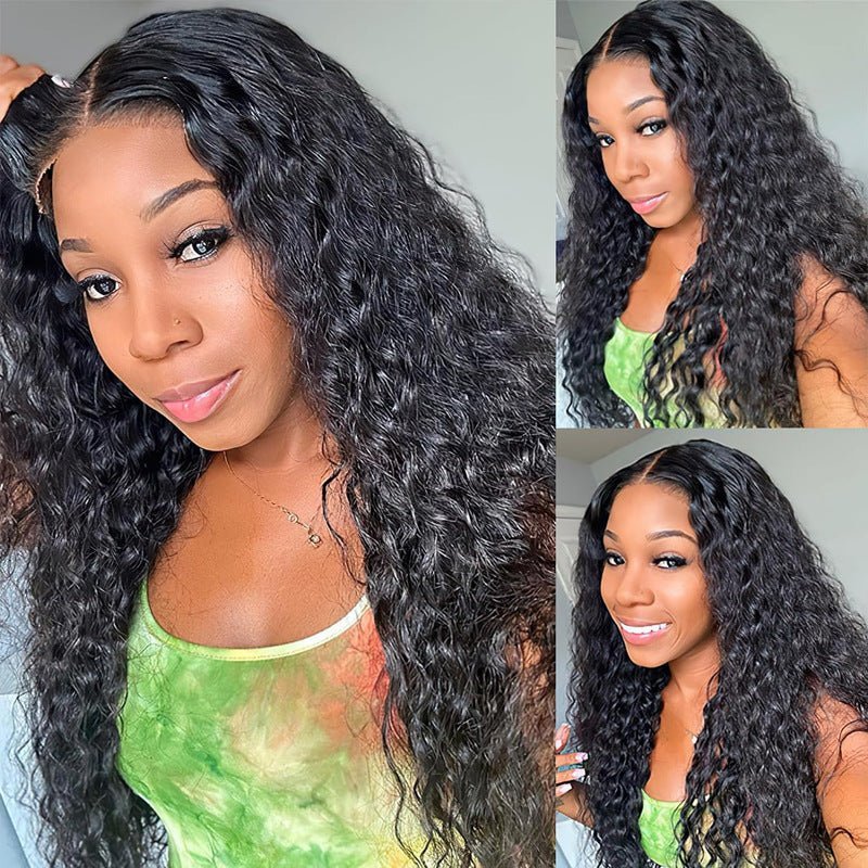 Wear & Go Glueless Human Hair Wig - Curly Lace Front - WigWonders